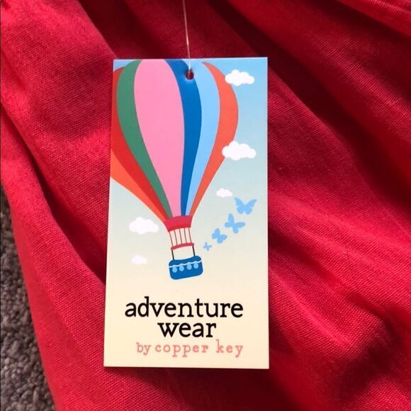 COPY - Girl’s 5 NWT Red/ Coral Copper Key Dress Bunnies - Picture 4 of 8